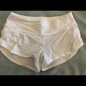 White Lululemon shorts size 2
